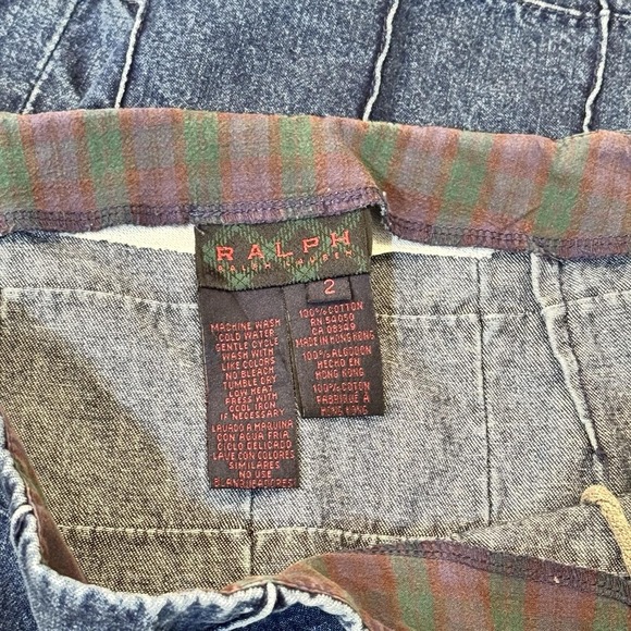 Ralph Lauren Denim Skirt Window Panel Design Women's 2 Vintage - Picture 9 of 14